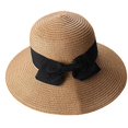 thumbnail image 1 of chapeau De Soleil Marron Pour Femme, Chapeau De Plage De 56 58 Cm De Large, 1 of 5