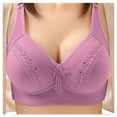 thumbnail image 4 of Sngxgn Women's Comfort Underwire Bra, Full Coverage Convertible T-Shirt Bra(Purple,42), 4 of 4
