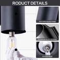 thumbnail image 6 of Modern Outdoor Porch Light Patio Light in 2 Lights with Aluminum Cylinder and Tempered Glass Cover Waterproof Wall Sconce 2 Pack (Matte Black), 6 of 6