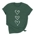 thumbnail image 2 of AuroraX Funny T-Shirts for Women,Oversized Crewneck Short Sleeve Green Women Tops Holiday Valentines T-Shirts Gift for Teen Girl, 2 of 8