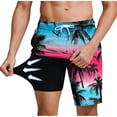 thumbnail image 3 of Thousandth Men Casual Beach Shorts Hawaiian Breathable Swim Trunks Quick Dry Board Shorts Loose Fit Breathable Drawstring Summer Vacation Shorts, 3 of 8