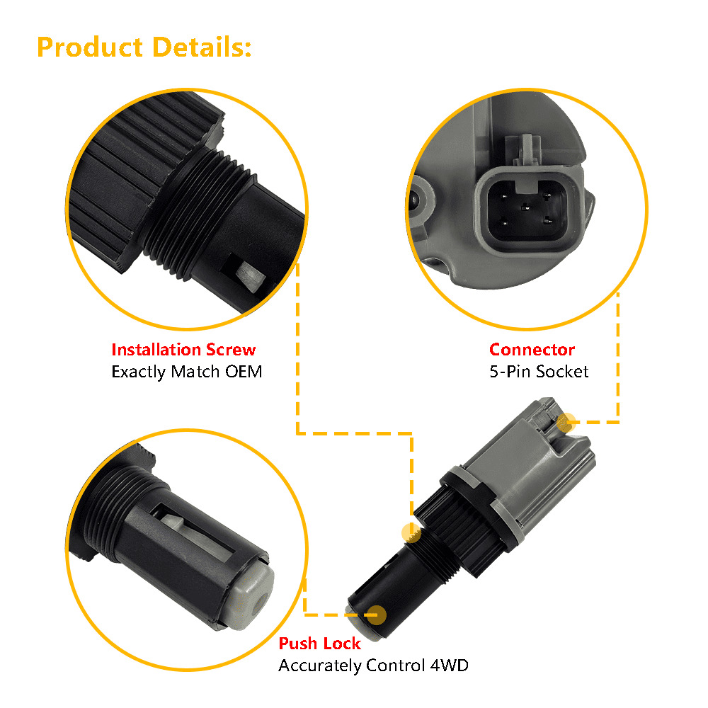600-101 4WD Front Four Wheel Drive Actuator 4x4 Differential Axle Actuator | Fit for Cadillac Escalade Chevy Colorado Silverado Suburban Tahoe GMC Canyon Sierra Yukon Isuzu | OE 26060073 8260600730