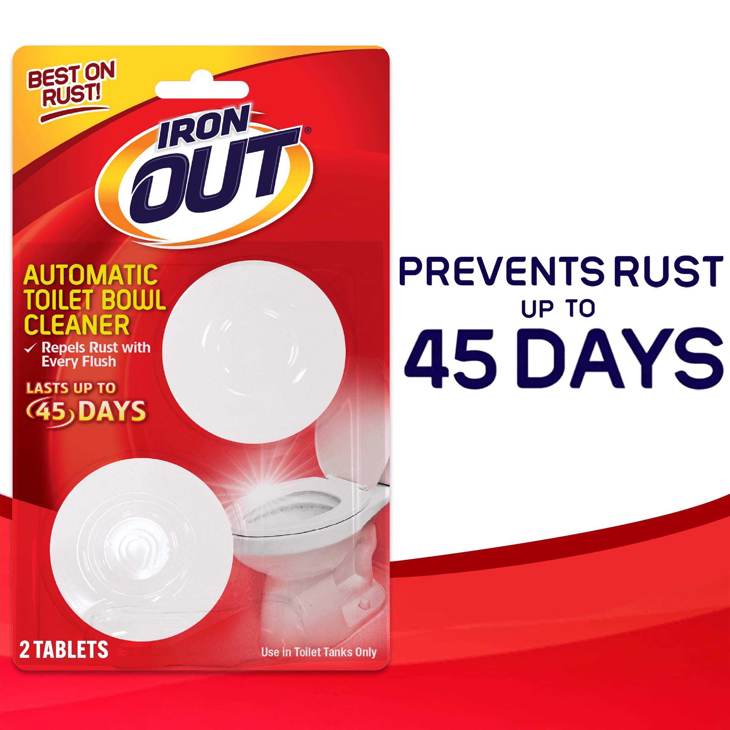 (2 pack) Iron OUT Automatic Toilet Bowl Cleaner Tablets, 2.5 oz, 2-Pack