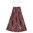 thumbnail image 7 of Yayeee Kitchen Hanging Hand Towels Set of 2 with Loop Bathroom Absorbent Tie Towel, Circular Gold Pattern, 7 of 7
