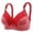 Red, variant on Xijirk Women Wireless Grid Bra Lace Pendant Adjustable Strap Breathable Bra for Daily Underwear,Beige,36