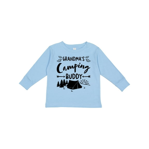Inktastic Grandmas Camping Buddy Boys or Girls Long Sleeve Toddler T-Shirt