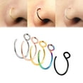 thumbnail image 3 of DESIGNICE Fake Septum Nose Hoop Rings, Stainless Steel, "Nose" Non Piercing, 30Pcs, 3 of 4