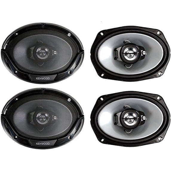 4 Kenwood KFC-6966S 6" x 9" 800W 3-Way Car Audio Coaxial Speakers 6x9"