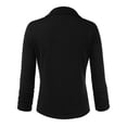 thumbnail image 3 of Doublju Women's Casual One Button Blazer with Shirring Long Sleeve, 3 of 4