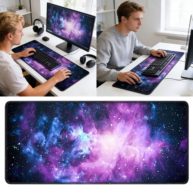 Klonfd Extended Gaming Pad Large Desk Mat Keyboard Mousepad With Base For Work And Computer Gaming
