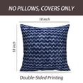 thumbnail image 2 of LALILO Throw Pillow Covers Zigzag Stroke Indigo Ethnic Indigo Blue Cushion Cover 18" x 18", 3942 Pack, 2 of 6