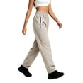 thumbnail image 3 of APEXFWDT Women's Packable Rain Pants Lightweight Nylon Waterproof Hiking Fishing Pants Elastic Waist Casual Pant for Outdoor,XL,Khaki, 3 of 7