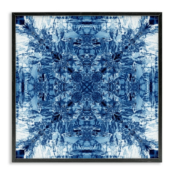 Stupell Industries Mosaic Pattern on White Abstract Painting Black Framed Art Print Wall Art, 12 x 12