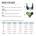 thumbnail image 4 of Kdxio Dino Playing Roller Skate Print Women's 2 Piece High Waisted Wrap Spaghetti Strap Summer Swimsuit Bikini Set-Large, 4 of 7