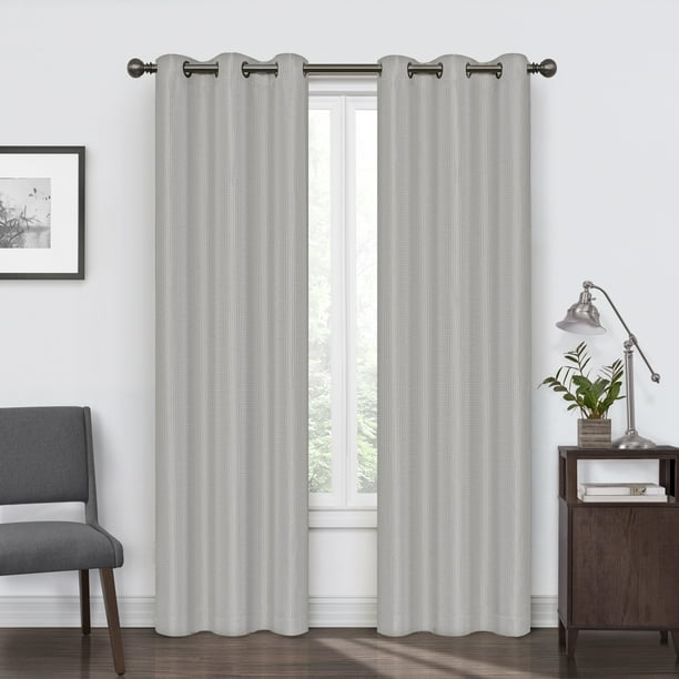 Eclipse Reagan Solid Blackout Grommet Top Single Window Curtain Panel ...