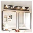 thumbnail image 3 of 34" LED Vanity Light - Black 5-Light Bathroom Wall Sconce, Dimmable Modern Wall Fixture, Iron & Acrylic, Mirror Lighting for Dressing Room, 3 of 6