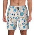 thumbnail image 2 of Picia Rose Flowers pattern Mens Swim Trunks with Compression Liner Stretch Beach Shorts Quick Dry with Zipper Pockets No-Chafing Board Shorts-XX-Large, 2 of 9