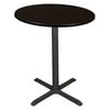 Regency Cain Medium 36 in. Square X-Base Cafe Table- Mocha Walnut