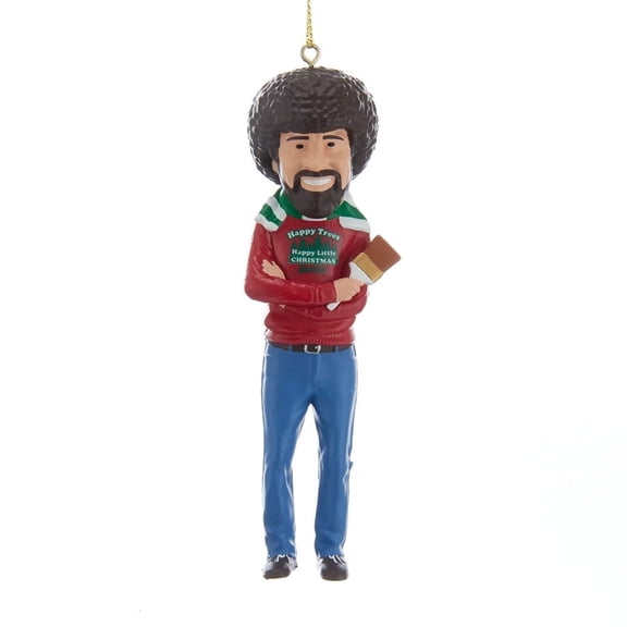 Kurt S. Adler Bob Ross Standard Resin Figural Ornament, 5 Inches