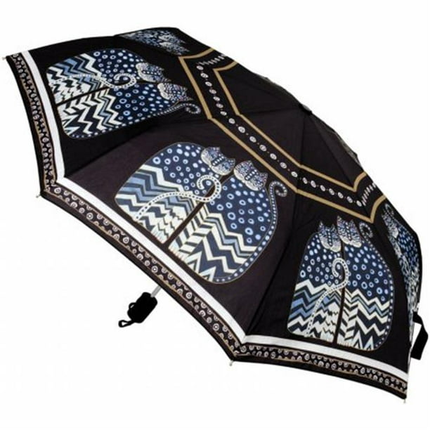 Parapluie Compact 42&apos; &apos; Canopée Automatique Ouvrir / Fermer-Polka Points Chats