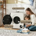 thumbnail image 5 of HOMCOM 120V Portable Clothes Dryer, 1300W Compact Laundry Front Load Tumble Dryer Machine 3.3  Cu. Ft. with Stainless Steel Tub, White, 5 of 9