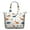 White Dinosaurs Geometric, variant on White Dinosaurs Geometric Leaves Pattern Travel Tote Bags for Women Carry On,Large Weekender Bags for Women Travel,Multi Functional Duffle Bag for Work,Shopping,Sports