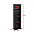 thumbnail image 3 of Pemberly Row 53" 2-Sided CD DVD Media Spinning Storage Tower in Black, 3 of 8