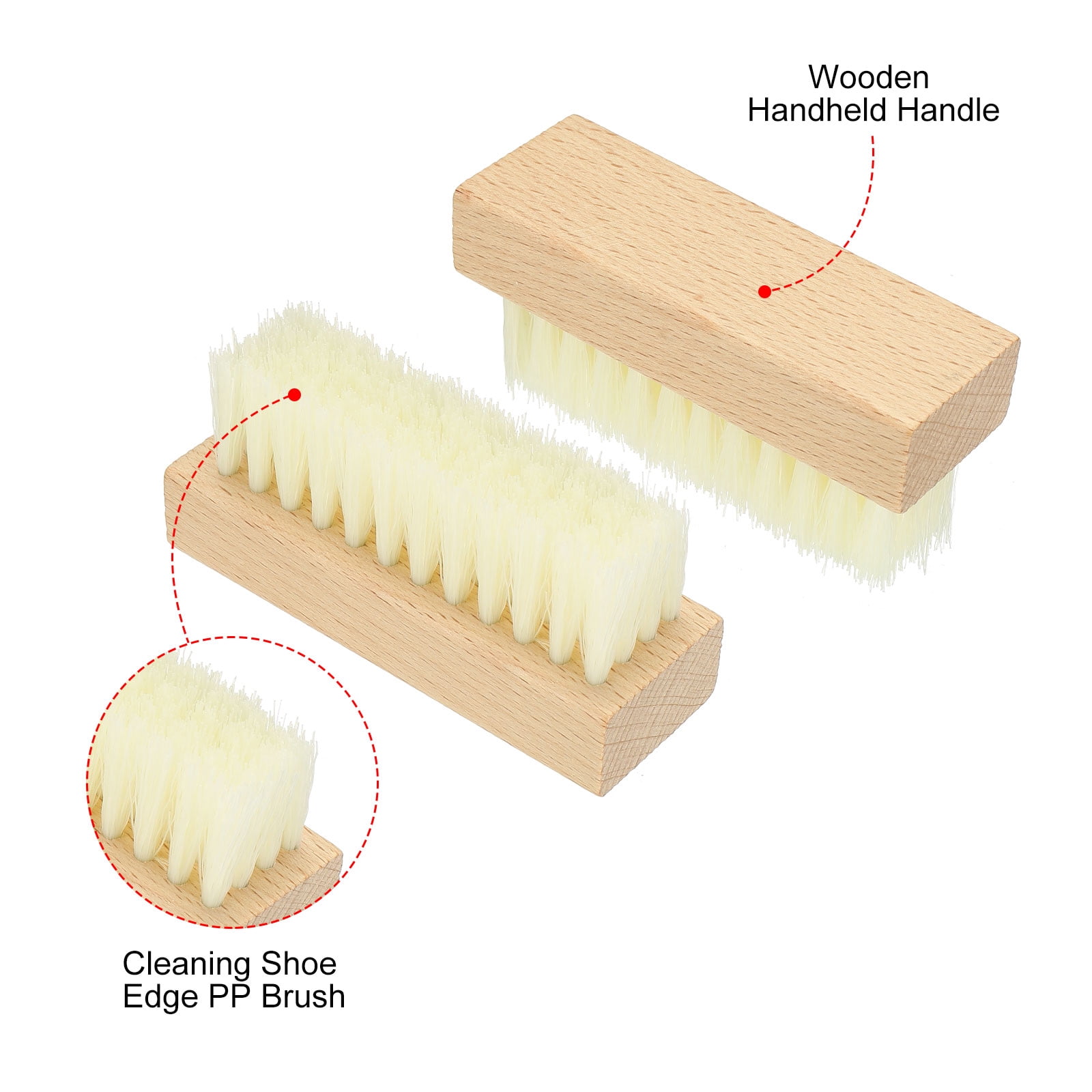 Unique Bargains Shoe Cleaner Brush, Square Handheld Polish Daubers for Leather Boots Cloth