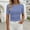 Blue, variant on Womens Summer Short Sleeve Tops Boat Neck Gingham Slim Fit T Shirt Casual Basic Tunics Tee 2026 Spring Clothes