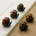 thumbnail image 5 of CSCHome Drawer Knobs Ceramic Leopard Print Pumpkin Decor Cabinets Closet Door Universal 2PCS(Orange), 5 of 5