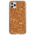 thumbnail image 1 of DistinctInk Clear Shockproof Hybrid Case for iPhone 11 (6.1" Screen) - TPU Bumper, Acrylic Back, Tempered Glass Screen Protector - Dark Cork Board Image Print - Printed Cork Image, 1 of 2