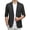 Black, variant on Men's Waffle Knit Blazer Jacket Lapel Collar Ice Silk Sun Protection Stretch Slim Fit Polyester Solid Color Lightweight Casual Business Travel Suit Sport Coat Light Jacket