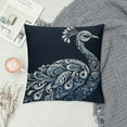 thumbnail image 2 of JRXY Chinese style blue and white porcelain peacock Pillow Covers Decorative Couch Pillow Cases Throw Pillows Decor For Living Room Bed Couch Sofa Porch(blue and white porcelain decoration) 22x22in, 2 of 5