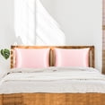 thumbnail image 2 of PiccoCasa 550 Thread Count Silk Pillowcase, Pink Queen(20"x30"), 2 of 6