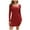 Red, variant on biudgviw Womens Dresses Fashion Slim Scoop Neck Long Sleeve T-Shirts Dress Ribbed Knit Bodycon Dress Clubwear