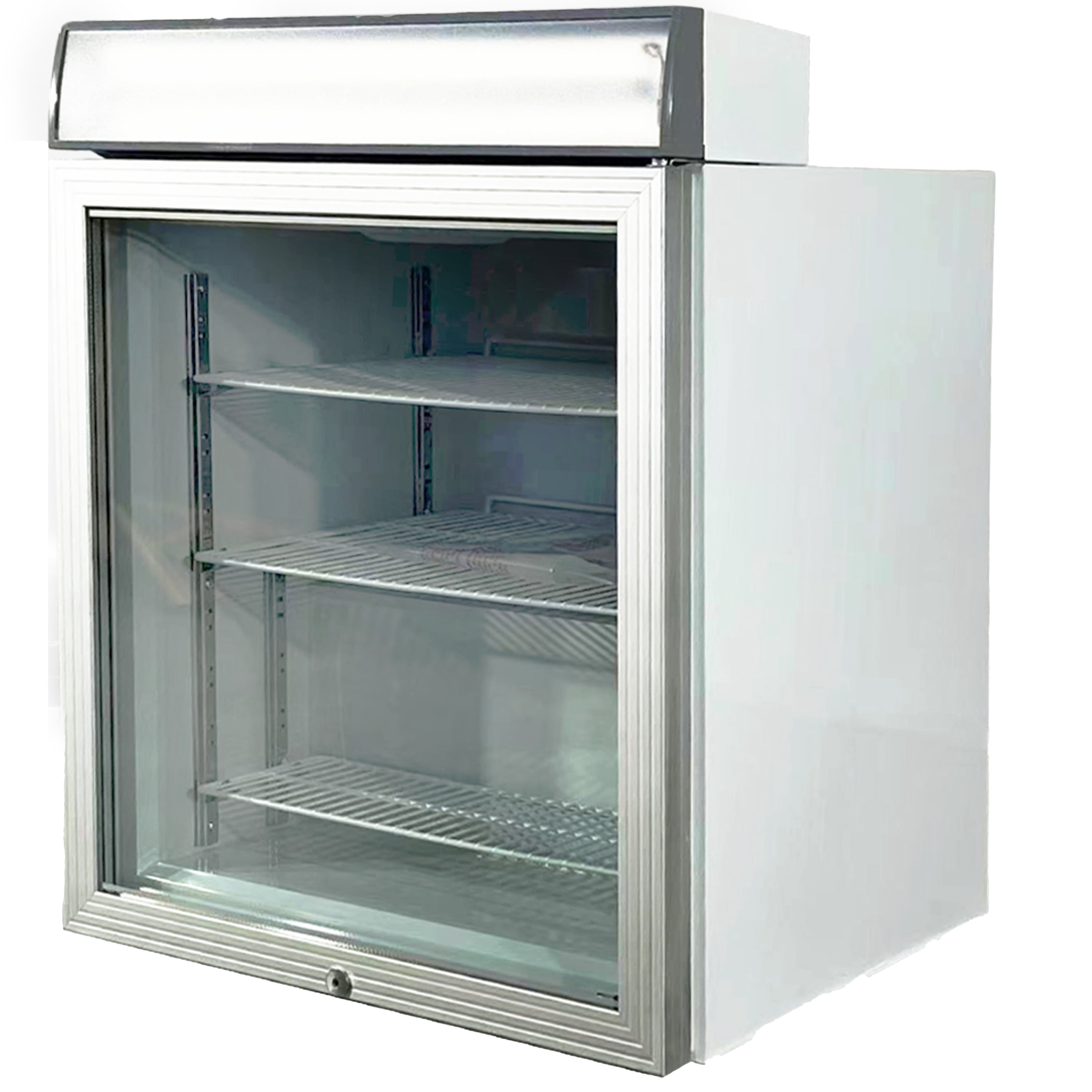 NSF 88L Countertop Freezer, 24 in. Glass Door Display Freezer 4 Cu.Ft.