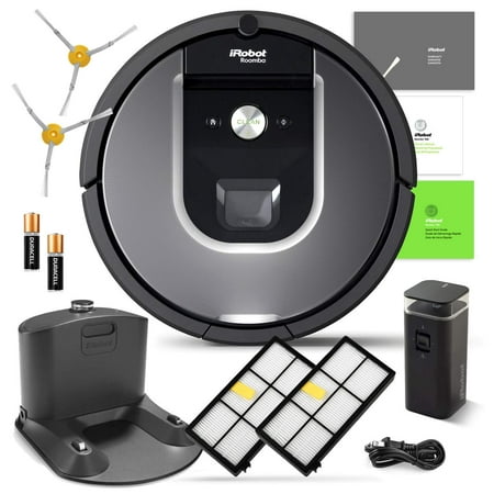 iRobot Roomba 960 Robotic Vacuum Cleaner Wi-Fi Connectivity + Manufacturer's Warranty + Extra Sidebrush Extra Filter