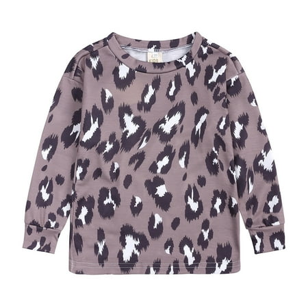 

Cathalem Teen Girl Outfits for Juniors Kids Toddler Boy Girls Clothes Sports Casual Leopard Prints Long Girly Baby Clothes Childrenscostume Brown 6-7 Years