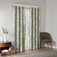 thumbnail image 4 of SunSmart Julie Printed Botanical Blackout Window Curtain Panel, Aqua, 50"W x 95"L, 4 of 6