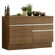 thumbnail image 1 of Mueble de Cocina Para Tarja Madesa Glamy 120 cm 1 Puerta y 2 Cajones (Con Tablero) Marrón, 1 of 10