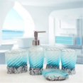 thumbnail image 6 of DecorX bathroom accessory Set, 5 PCS Bath Ensemble Set Includes Soap Dispenser, Soap Dish, Tumble, Toothbrush Holder - Polyresin Glass for Home, Office, Superior Hotel, 6 of 7