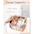 thumbnail image 6 of Gemfits Makeup Bag Travel Cosmetic Bag Make Up Bags Cute Women Girl Large Capacity Big Medium Leather Aesthetic Foldable Open Flat Zip, Painting, 6 of 6