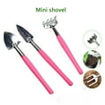 thumbnail image 4 of 3-Piece Mini Garden Tools Set - Small Stainless Steel Hand Tools with Wood Handle for Indoor Plants, Potted Flowers, Transplanting - Includes Shovel, Rake & Wide Shovel - Compact 5.91" Gardening Kit, 4 of 7