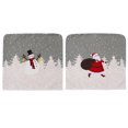 thumbnail image 5 of Juego de 2 fundas para sillas de Navidad JAMW Funda extraíble de Papá Noel y muñeco de nieve Tamaño 46 x 49 cm Sencillez, 5 of 5