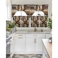 thumbnail image 4 of Retro Star Swag Valance and Tier Curtains Set Country Shabby Texas Stars Mottled Old Wood Grain Kitchen Curtains 3 Piece Set Rod Pocket Panels for Bedroom Cafe Swag Valances and 24 inches Tiers, 4 of 6