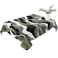 thumbnail image 2 of Sage Green Stripe Table Cloth Waterproof Tablecloths, Grey White Geometric Modern Abstract Tablecloth Dining Table Cover for Kitchen Party Tabletop Outdoor, Rectangle Tablecloth 52x70 Inch, 2 of 9