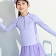 thumbnail image 7 of Hienoo Girls Rash Guard Surfing Suit Swimwear Long Sleeve Athletic Bathing Suit Swimsuit, 7 of 7