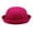 Hot Pink, variant on Duoif Cloche Hats for Women Elegant Adults Solid Hat Roll up Brim Panama Bowler Hat Bucket Hat Mens Womens Classic Wool Round Bowler Hats Cap Felt Hats for Women Black