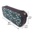 thumbnail image 3 of Lsque Vintage Floral Printed Big Capacity PU Leather Pencil Case Large Pencil Pouch Stationery Pen Bag Pencil Holder for Teen, 3 of 6