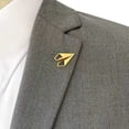 thumbnail image 4 of RUISINERY Simple Designs Paper Aircraft Brooch Elegant Metal Pin for Fashion Enthusiasts and Professionals Formal Occasion, 4 of 7